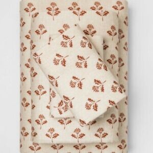 Target Threshold Flannel Fitted Sheet & Top Sheet Size Twin 100% Cotton Made